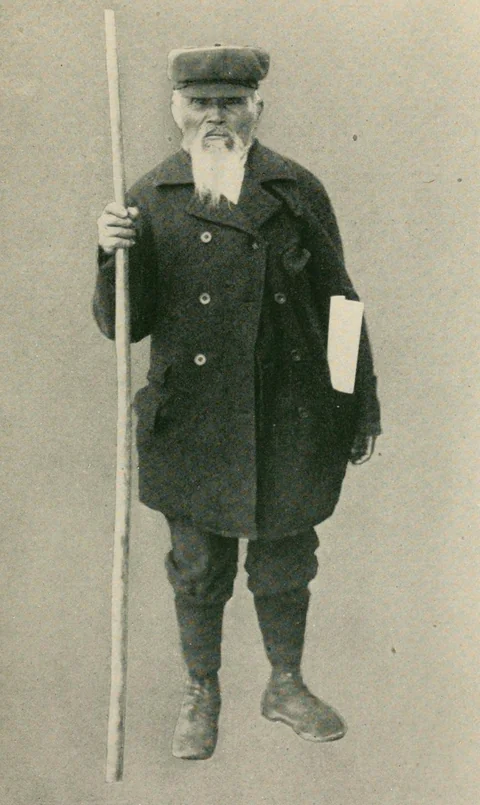 Arthur Wellington Clah, Tsimshian diarist, holding his journal